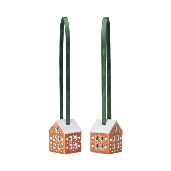 Keramični okraski za jelko v kompletu 2 ks 5 cm Gingerbread – Kähler Design