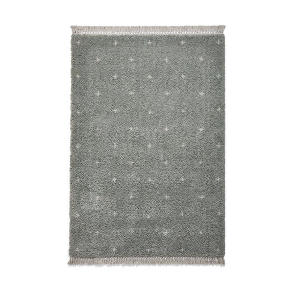 Sivo zelena preproga Think Rugs Boho Dots, 160 x 220 cm
