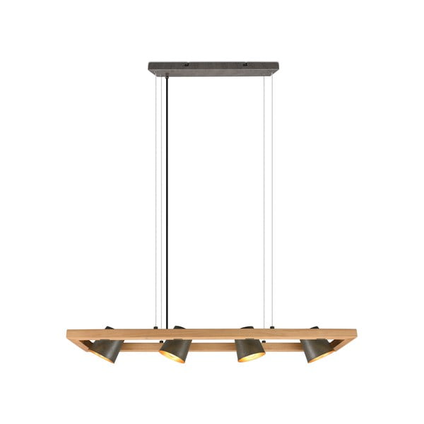 Viseča svetilka v črni in naravni barvi Bell – Trio