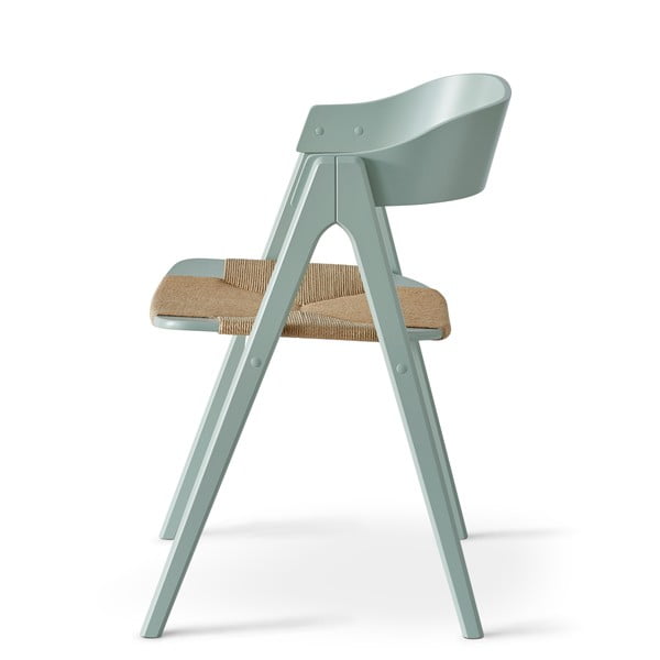 Svetlo zelen jedilni stol iz bukovega lesa s sedežem iz ratana Findahl by Hammel Mette-image-3