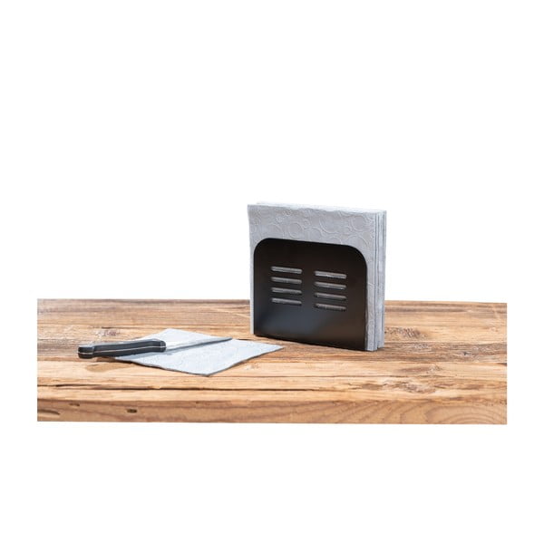 Črno držalo za prtičke Wenko Black Outdoor Kitchen Baco-image-2