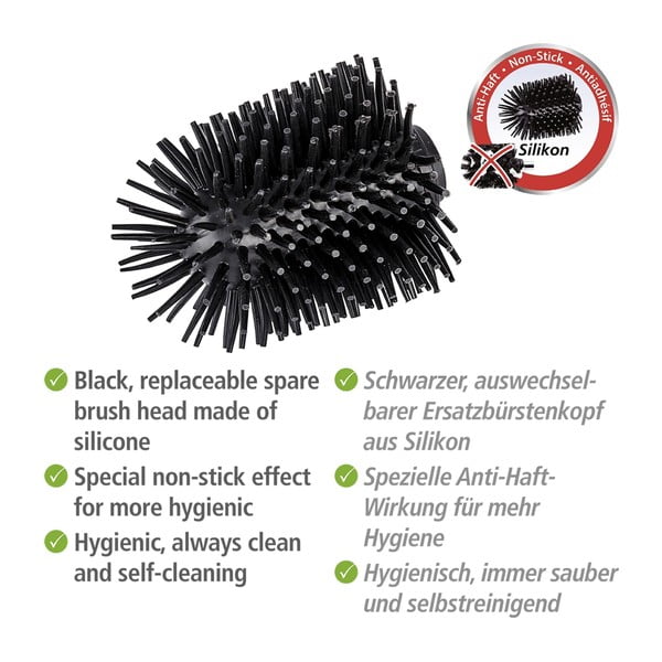 Nadomestna silikonska glava za WC ščetko Wenko, ø 7,5 cm-image-2