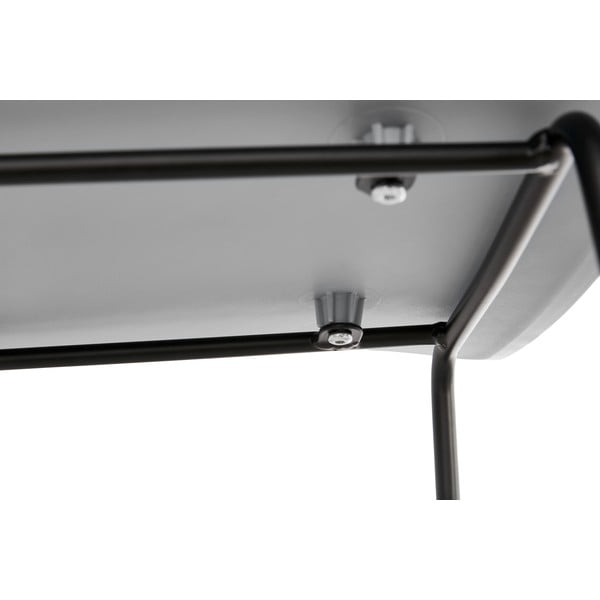 Siv barski stol s črnim podnožjem Kokoon Slade, višina sedeža 76 cm-image-1