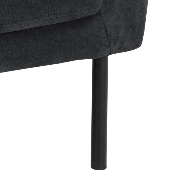 Antracitno siv žametni kavč Actona Biloxi, 160 cm-image-2
