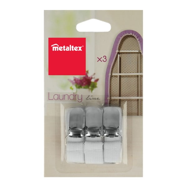 Komplet 3 sponk z elastiko za likalno desko Metaltex-image-2