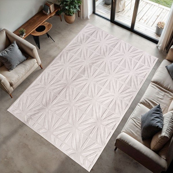 Kremno bela notranja in zunanja preproga 160x230 cm Doha 1655 Cream – Ayyildiz Carpets-image-1