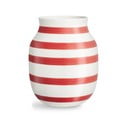 Belo-rdeča keramična vaza Kähler Design Omaggio, višina 20,5 cm