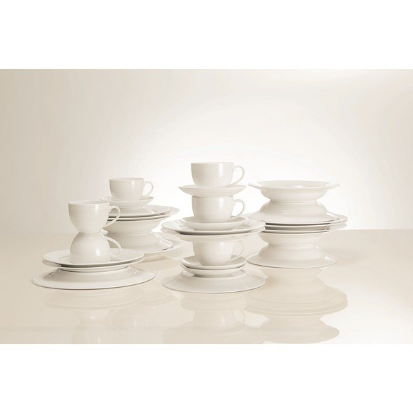 30-delni beli porcelanast jedilni set Maxwell & Williams Basic-image-1