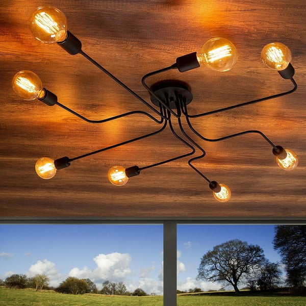 Črna stenska svetilka Truva – Opviq lights-image-3