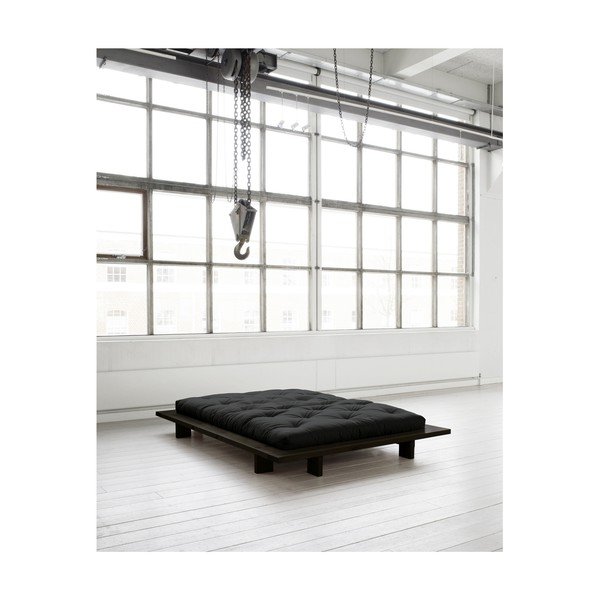 Postelja z vzmetnico Karup Design Japan Comfort Mat Black/Black, 140 x 200 cm-image-3