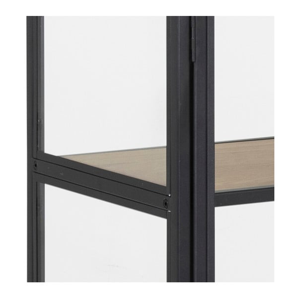 Črna kovinska vitrina 77x150 cm Seaford - Actona-image-1