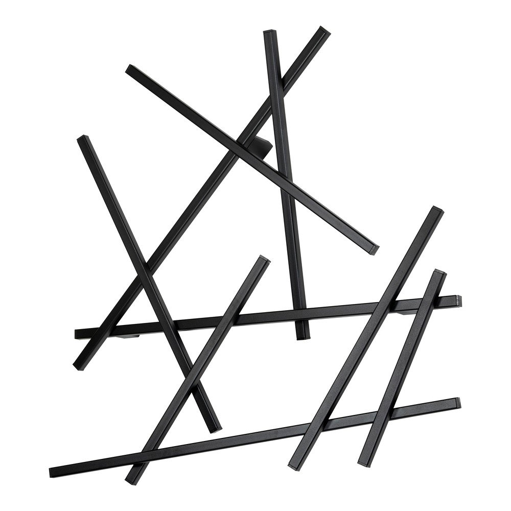 Črn kovinski stenski obešalnik Matches