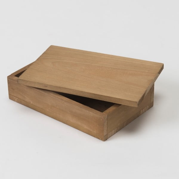 Škatla za shranjevanje iz jelovega lesa Kompaktnik Vintage, širina 14 cm