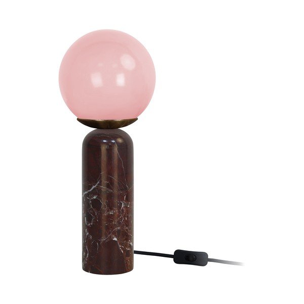 Bordo rdeča marmorna namizna svetilka (višina 38 cm) Lazio Sphere – Leitmotiv-image-3