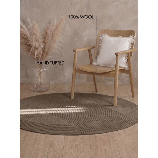 Rjava volnena okrogla preproga ø 200 cm Kensington Victoria – Ted Baker-image-4