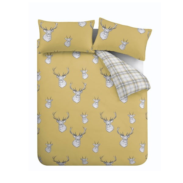 Rumena posteljnina Catherine Lansfield Deer, 135 x 200 cm
