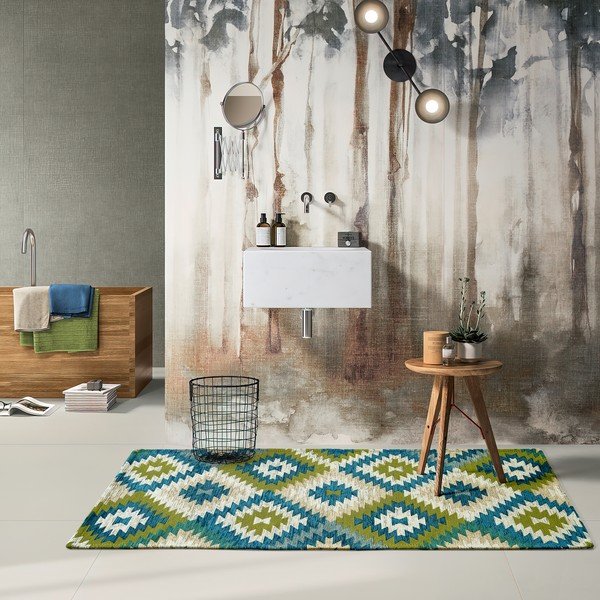 Zelen/moder pralen tekač 55x190 cm Avana Oasi – Floorita-image-1