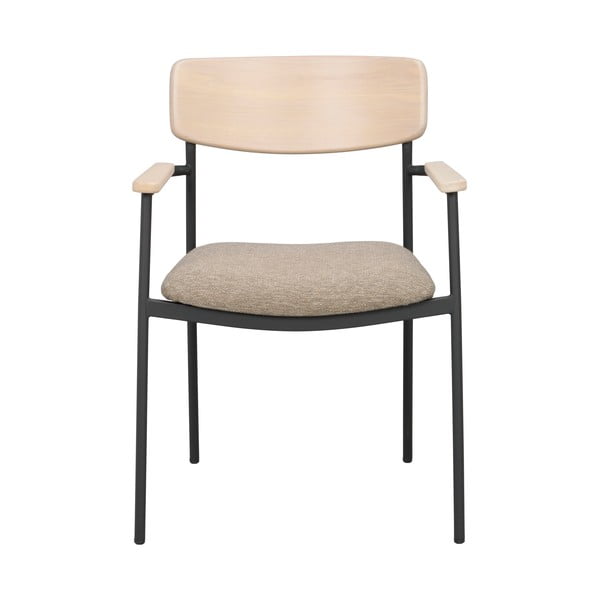 Jedilni stol v bež in naravni barvi v kompletu 2 ks Maymont – Rowico-image-2