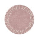 Svetlo rožnata pralna ročno tkana bombažna otroška preproga ø150 cm ABC Vintage Nude – Lorena Canals