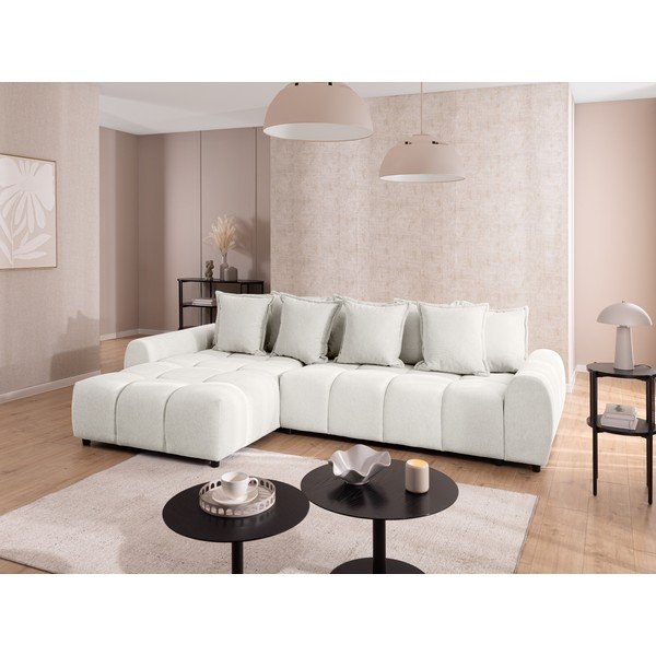 Bela kotna sedežna garnitura (levi kot/z ležalnikom) Albane  – Ropez-image-1