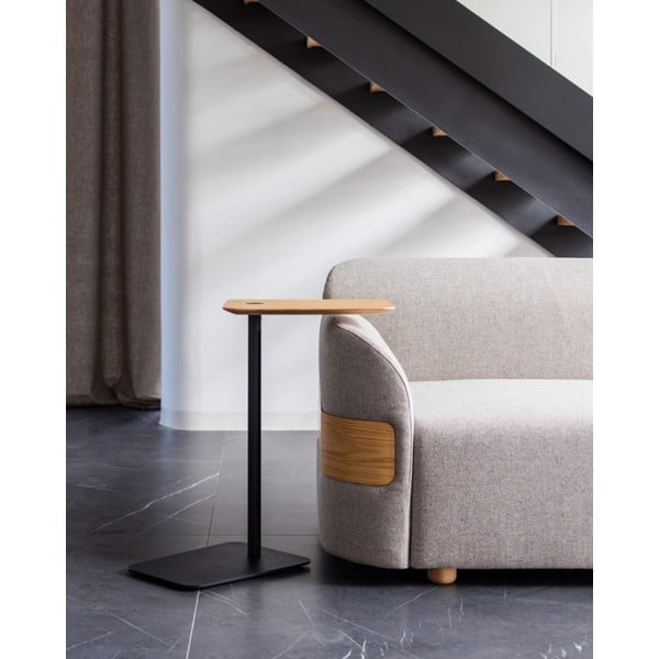 Kovinska stranska mizica 42x34,6 cm Loop - Gazzda-image-1