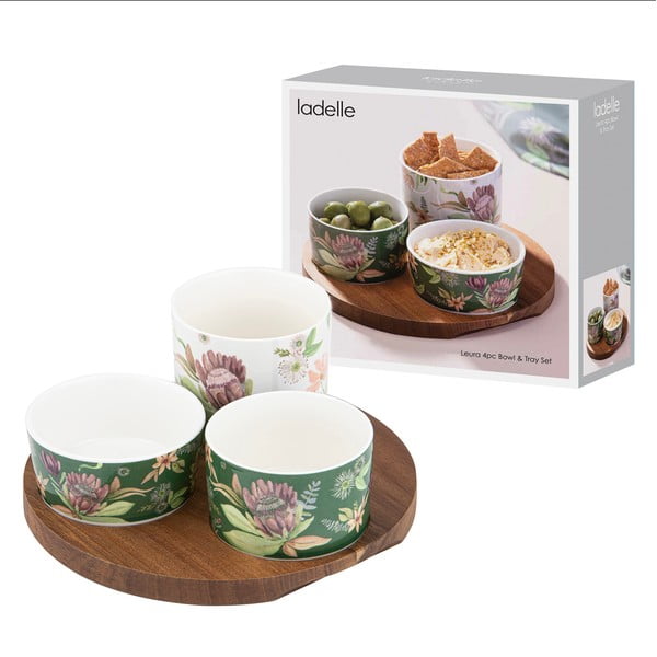Porcelanast komplet za serviranje 3 ks Leura – Ladelle-image-1