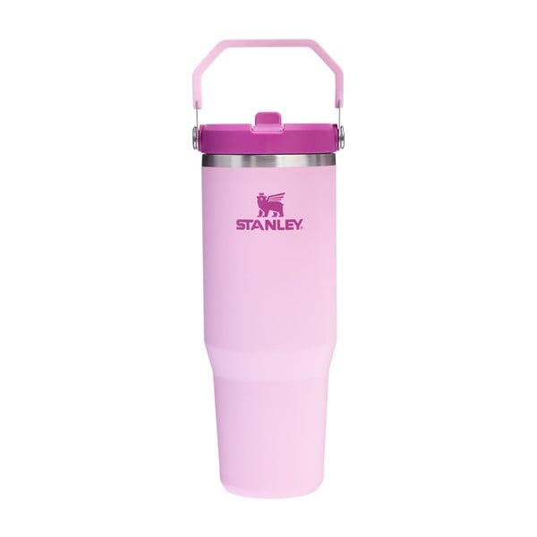 Rožnata termovka iz nerjavečega jekla 890 ml IceFlow™ Flip Straw 2.0 Tumbler Cherry Blossom – Stanley
