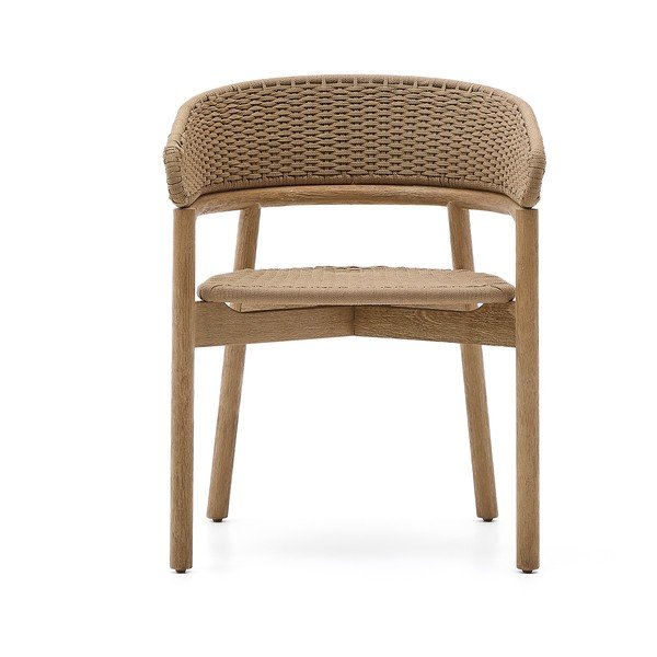 Vrtni stol iz masivnega lesa v naravni barvi Arinella – Kave Home-image-2