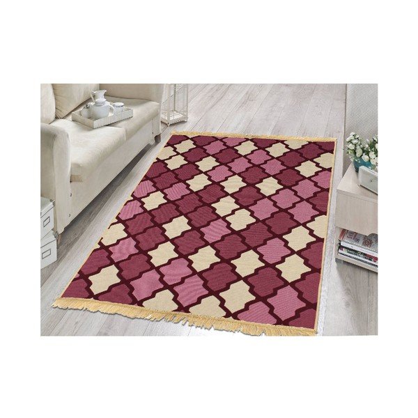 Vijolična in bež preproga Ya Rugs Claret, 120 x 180 cm-image-1