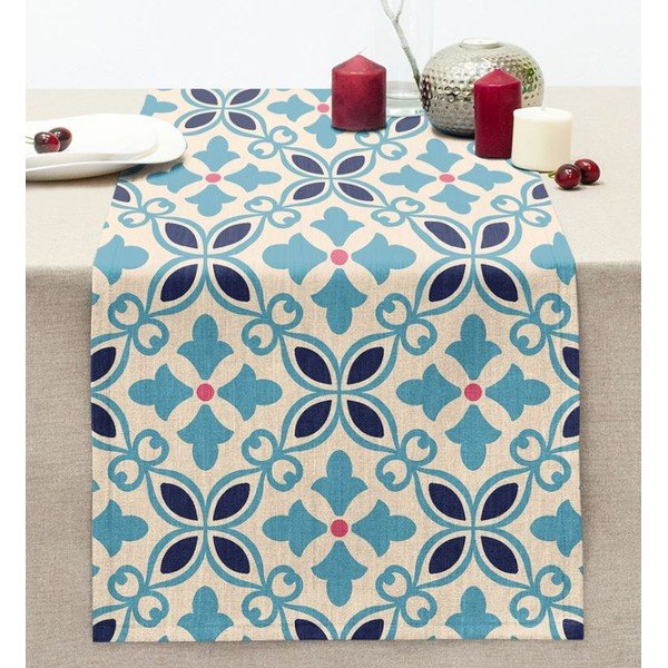 Namizni tekač 40x130 cm Blue Tiles – Mila Home-image-1