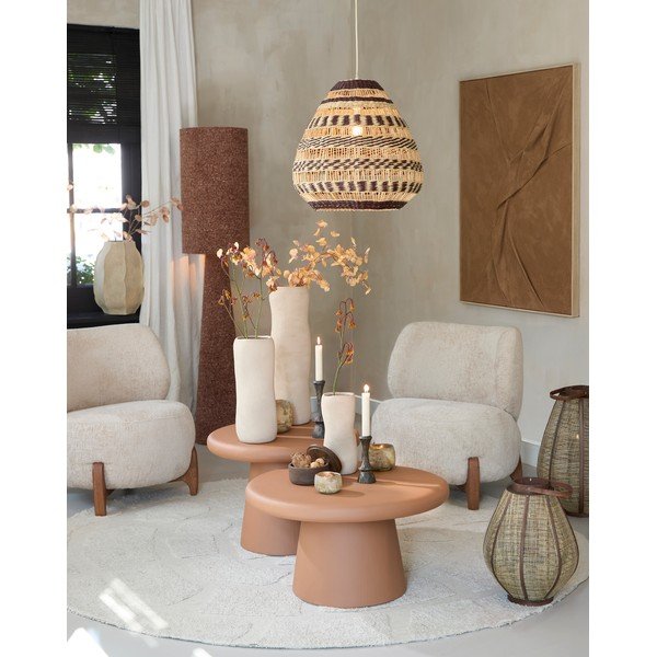 Okrogla klubska mizica v barvi terakote ø 60 cm Kulona – Light & Living-image-1