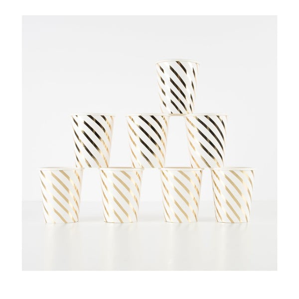 Papirnati kozarčki za enkratno uporabo v kompletu  8 ks Gold Swirl – Meri Meri-image-4