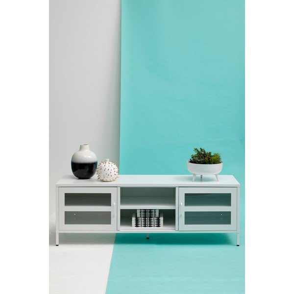 Bela jeklena TV omarica 150x50x45 cm Acier – Premier Housewares-image-3