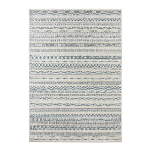 Svetlo krem in modra zunanja preproga Elle Decoration Bloom Torcy, 200 x 290 cm