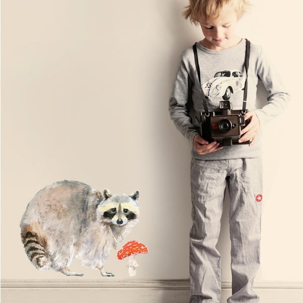 Nalepka Raccoon, 40 x 30 cm