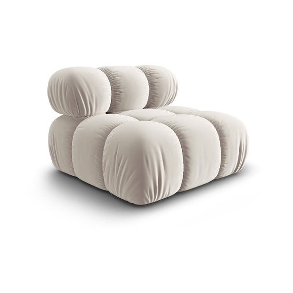 Bež žameten modul za sedežno garnituro (sredinski modul) Bellis – Micadoni -image-3