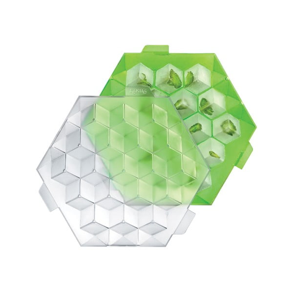 Zelena silikonska oblika za led Lékué Ice Cube