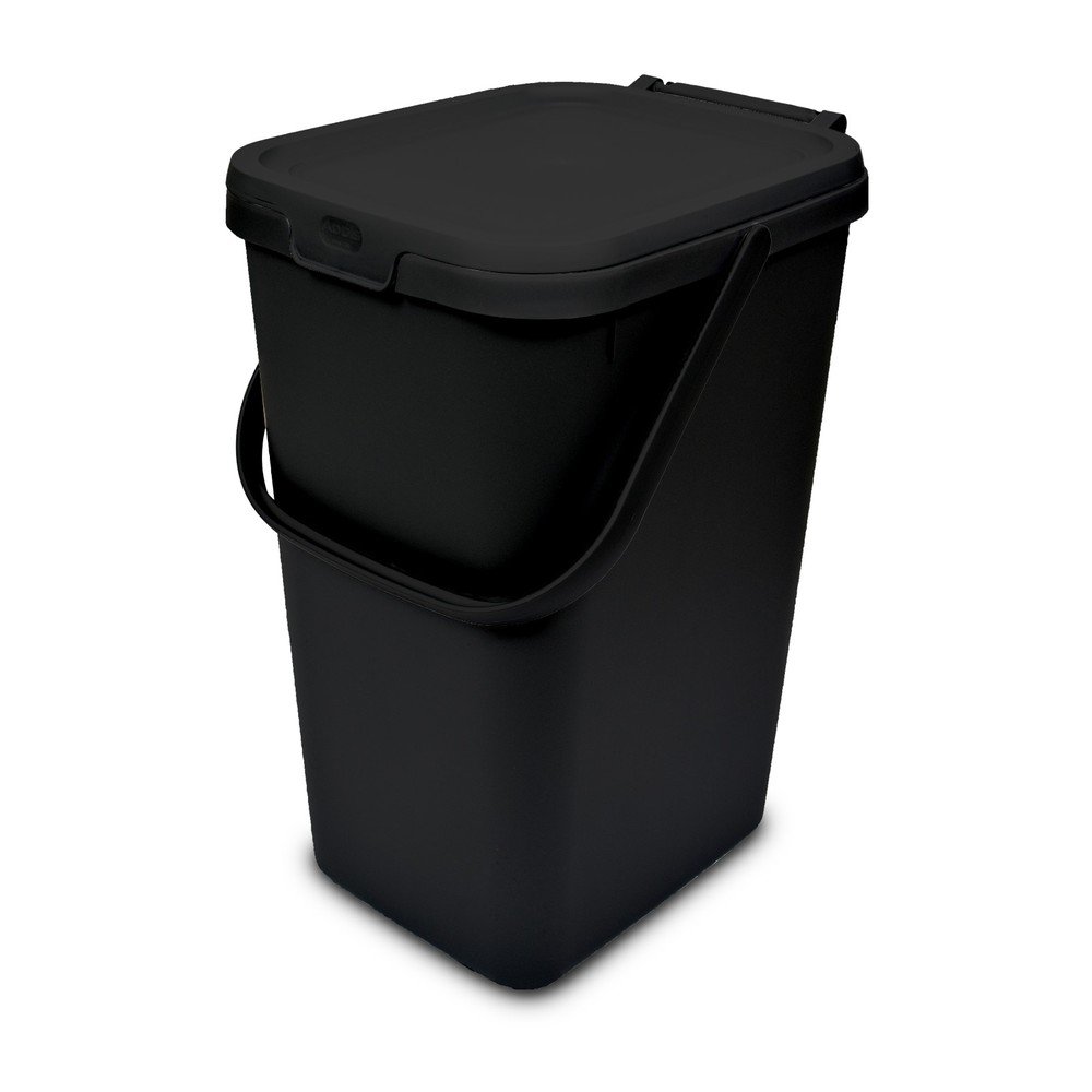 Črn plastičen koš za smeti 18 l
