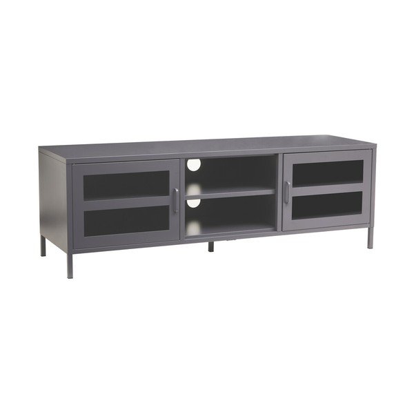 Siva jeklena TV omarica 150x50x45 cm Acier – Premier Housewares