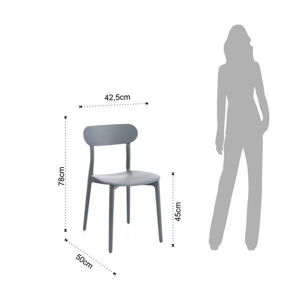 Sivi plastični vrtni stol Stoccolma - Tomasucci-image-3