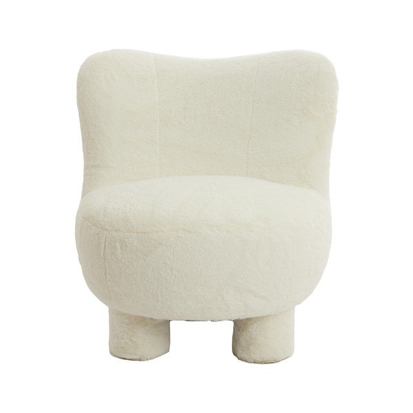 Kremno bel fotelj iz tkanine bouclé Kamovu – Light & Living-image-2