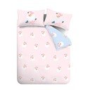 Rožnata posteljnina za zakonsko posteljo 200x200 cm Vintage Christmas Santa – Catherine Lansfield