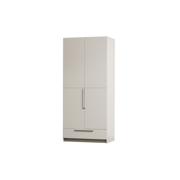 Kremno bela modularna garderobna omara iz masivnega bora 95x215 cm Pure – WOOOD-image-3