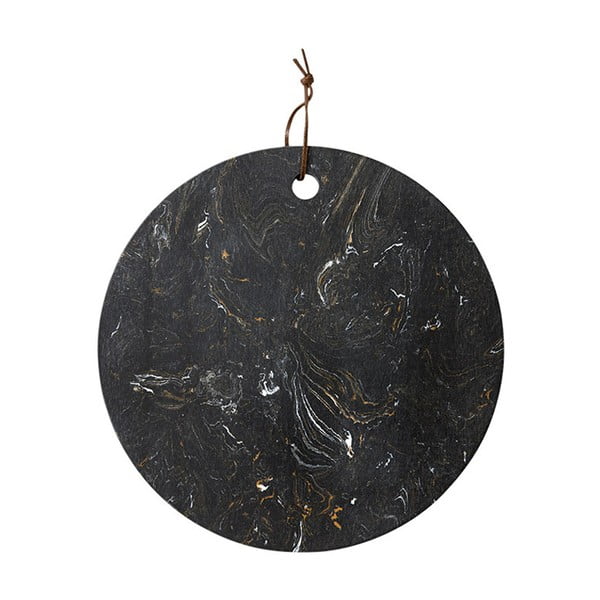 Servirna deska Ladelle iz črnega kamna, ⌀ 30 cm