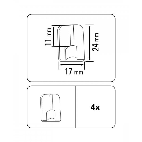 Samolepilni nastavki za vitražno palico v kompletu 4 ks - SP TREND-image-1