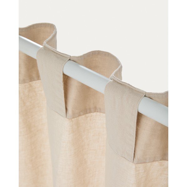 Bež bombažna zavesa 140x270 cm Nolira – Kave Home-image-3