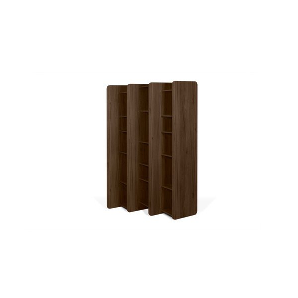 Knjižnica iz orehovega lesa TemaHome Twin, višina 187 cm-image-3