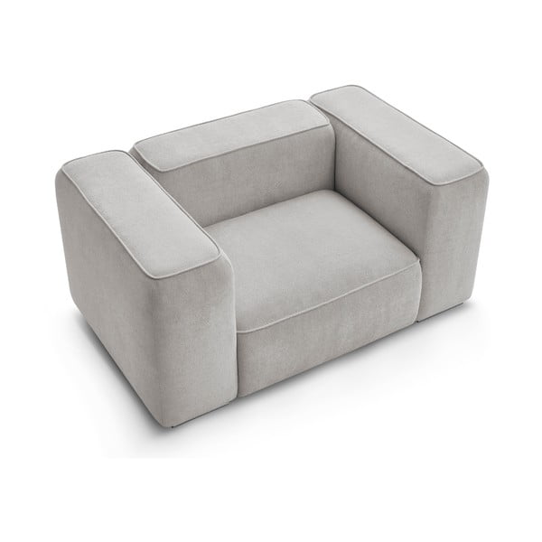 Svetlo siv fotelj Zephyr – Bobochic Paris-image-4