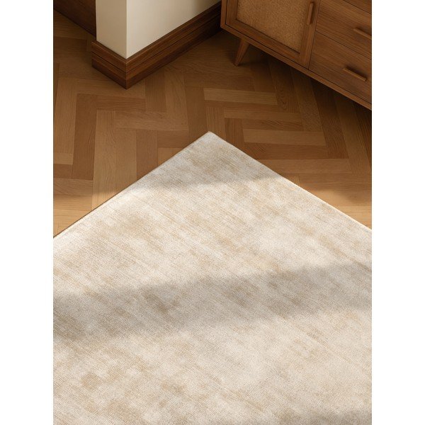 Slonokoščena ročno tkana viskozna preproga 80x150 cm Noemi – Vikosa-image-1