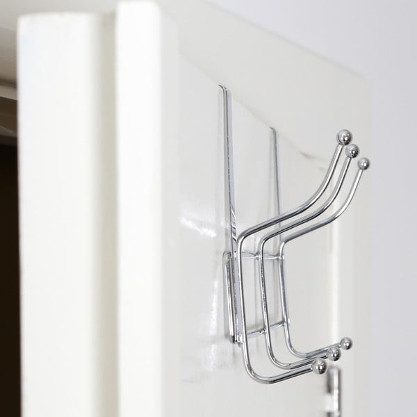 Kovinski obešalnik za vrata v srebrni barvi 11 cm Chrome – Premier Housewares-image-4